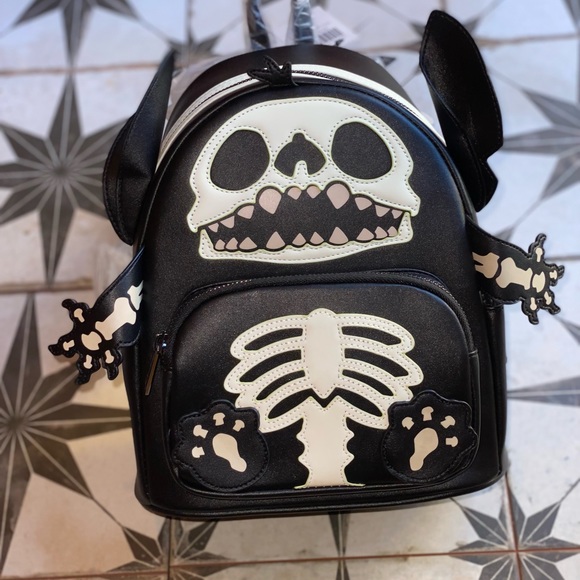 Loungefly Disney Stitch Skeleton Backpack Cardholder LIMITED EDITION Glow In Dar - Picture 9 of 16
